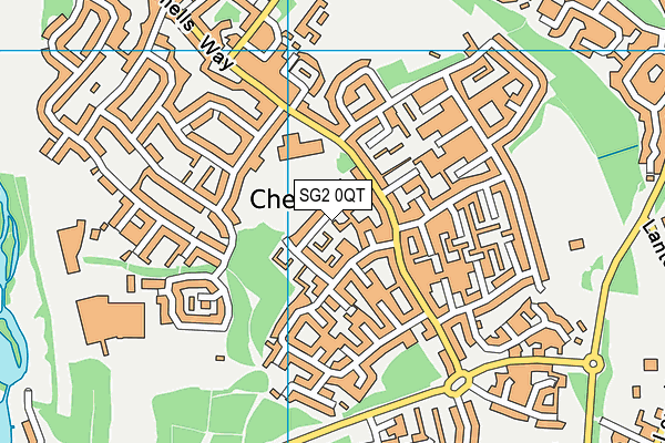 SG2 0QT map - OS VectorMap District (Ordnance Survey)