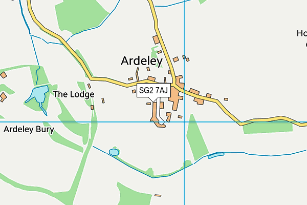 Ardeley St Lawrence Church of England Voluntary Aided Primary School map (SG2 7AJ) - OS VectorMap District (Ordnance Survey)