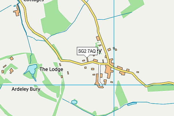 SG2 7AQ map - OS VectorMap District (Ordnance Survey)