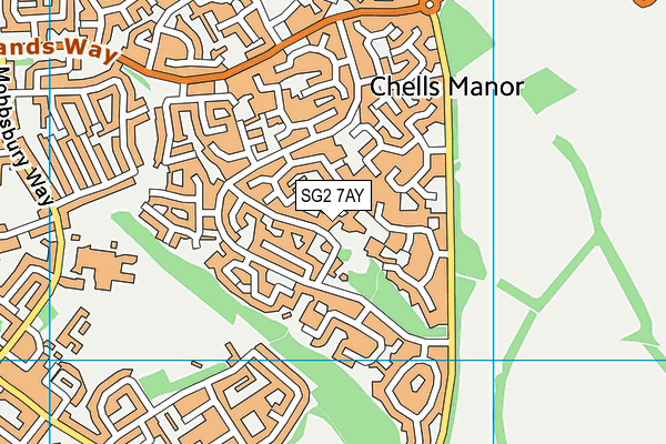 SG2 7AY map - OS VectorMap District (Ordnance Survey)