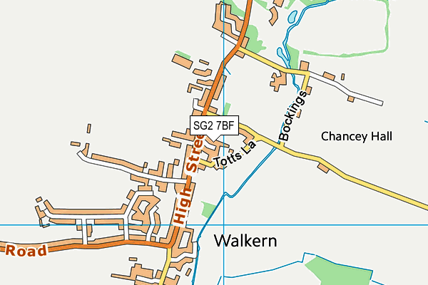 SG2 7BF map - OS VectorMap District (Ordnance Survey)