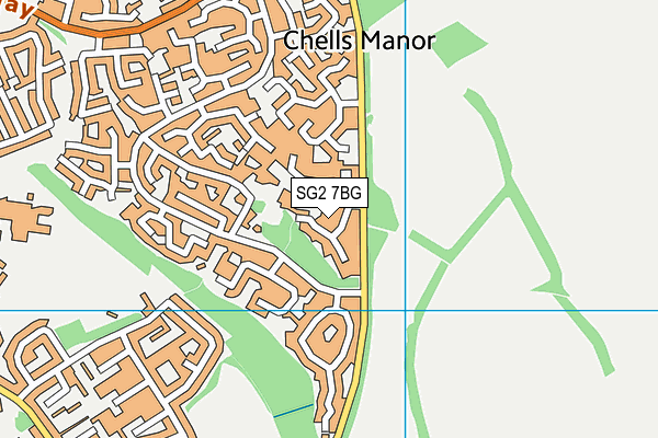 SG2 7BG map - OS VectorMap District (Ordnance Survey)