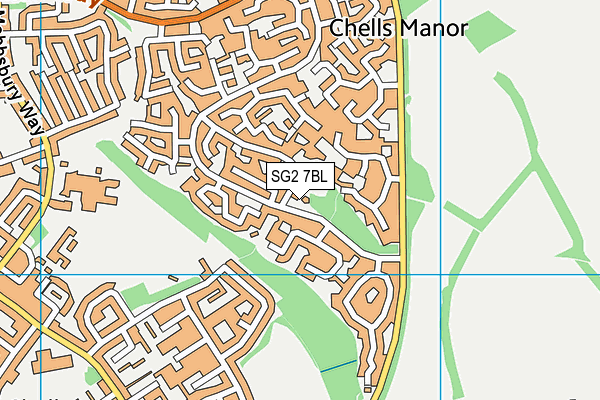 SG2 7BL map - OS VectorMap District (Ordnance Survey)