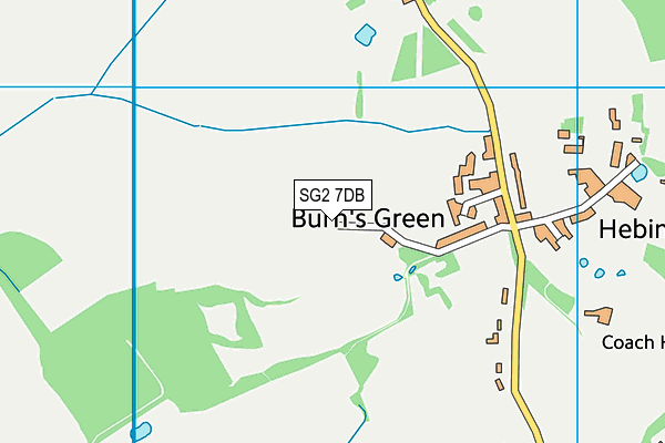 SG2 7DB map - OS VectorMap District (Ordnance Survey)