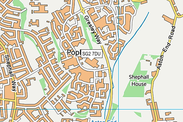 SG2 7DU map - OS VectorMap District (Ordnance Survey)