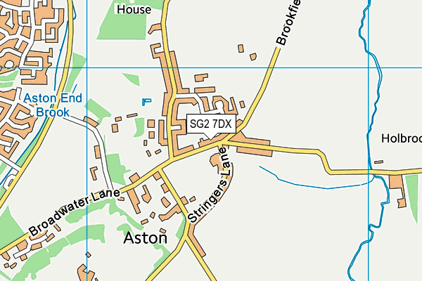 SG2 7DX map - OS VectorMap District (Ordnance Survey)