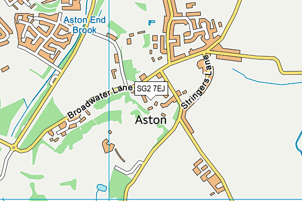 Aston Cricket Club (Herts) map (SG2 7EJ) - OS VectorMap District (Ordnance Survey)