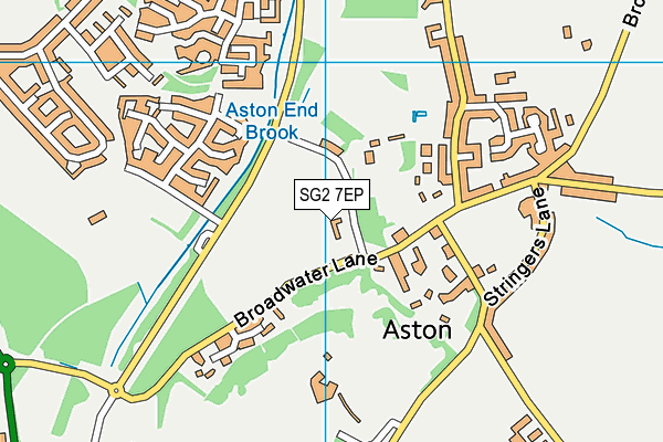 Aston Tennis Courts map (SG2 7EP) - OS VectorMap District (Ordnance Survey)
