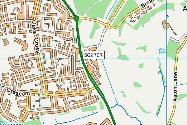 SG2 7ER map - OS VectorMap District (Ordnance Survey)