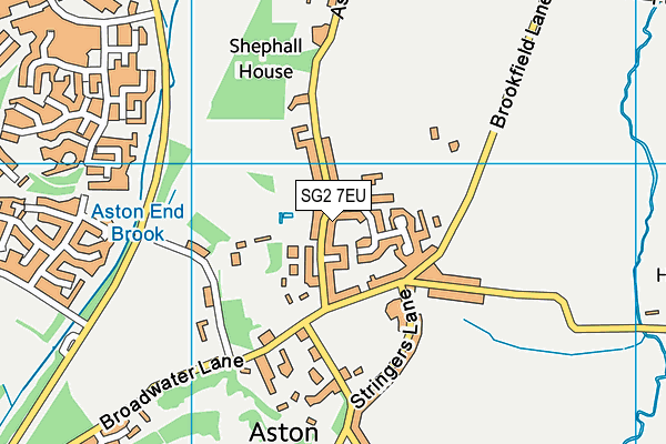 SG2 7EU map - OS VectorMap District (Ordnance Survey)