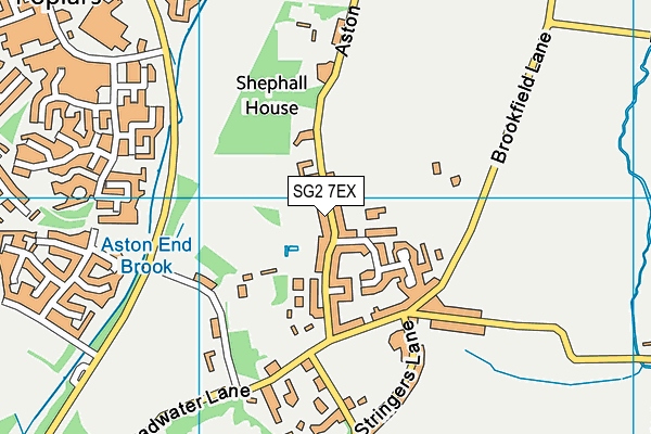 SG2 7EX map - OS VectorMap District (Ordnance Survey)