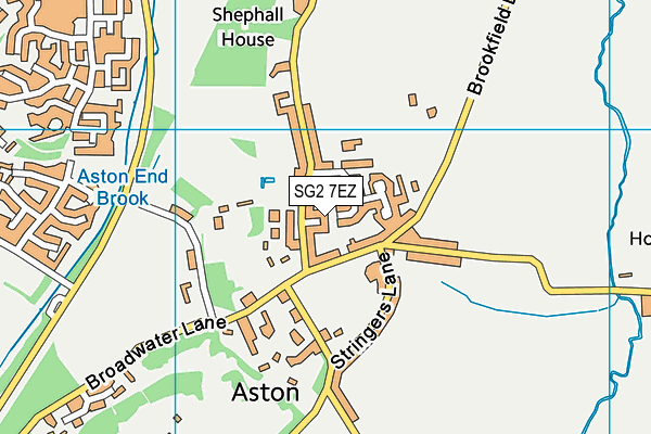 SG2 7EZ map - OS VectorMap District (Ordnance Survey)