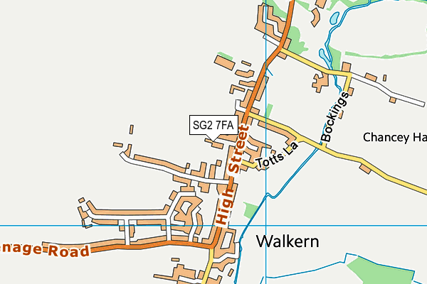 SG2 7FA map - OS VectorMap District (Ordnance Survey)
