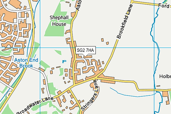 Aston St Mary's Church of England Aided Primary School map (SG2 7HA) - OS VectorMap District (Ordnance Survey)