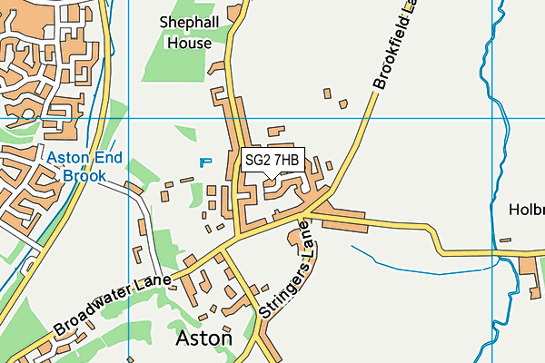 SG2 7HB map - OS VectorMap District (Ordnance Survey)