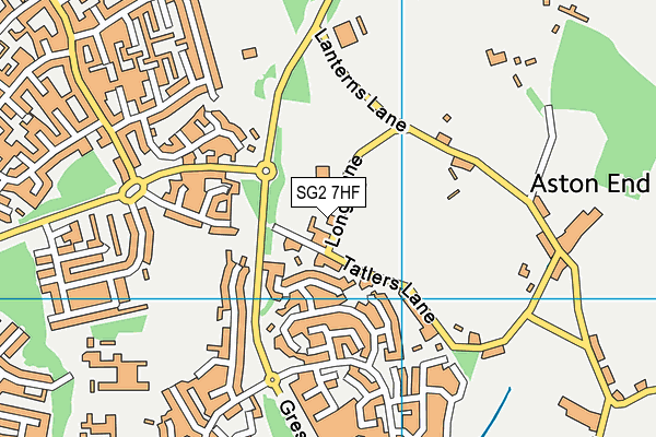 SG2 7HF map - OS VectorMap District (Ordnance Survey)