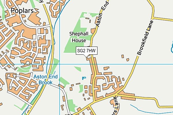 SG2 7HW map - OS VectorMap District (Ordnance Survey)