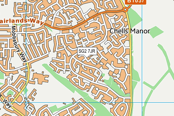 SG2 7JR map - OS VectorMap District (Ordnance Survey)