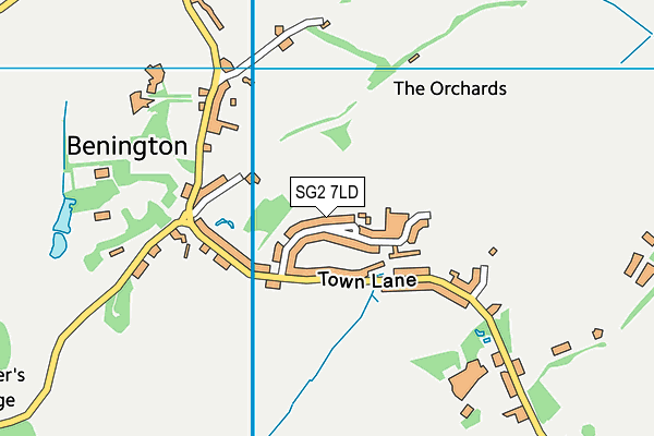SG2 7LD map - OS VectorMap District (Ordnance Survey)