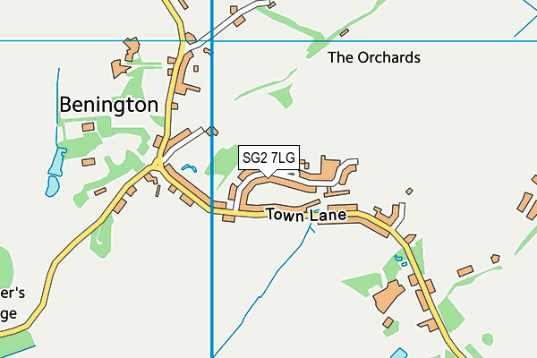 SG2 7LG map - OS VectorMap District (Ordnance Survey)