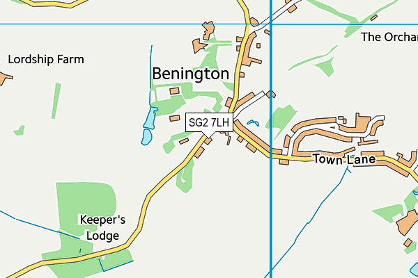 SG2 7LH map - OS VectorMap District (Ordnance Survey)