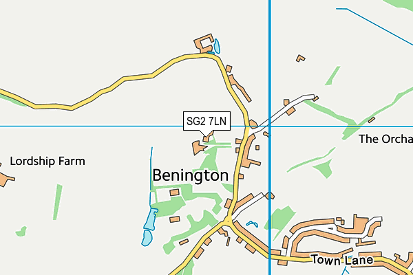 SG2 7LN map - OS VectorMap District (Ordnance Survey)
