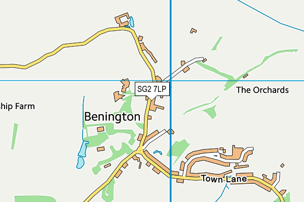 Benington Church of England Primary School map (SG2 7LP) - OS VectorMap District (Ordnance Survey)