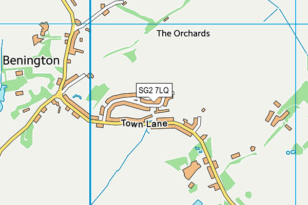 SG2 7LQ map - OS VectorMap District (Ordnance Survey)