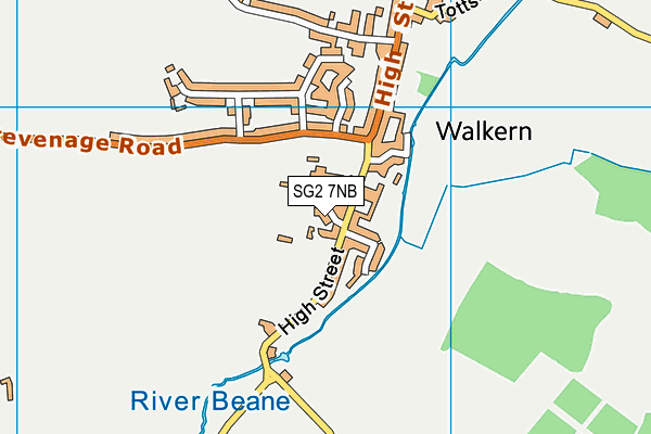SG2 7NB map - OS VectorMap District (Ordnance Survey)