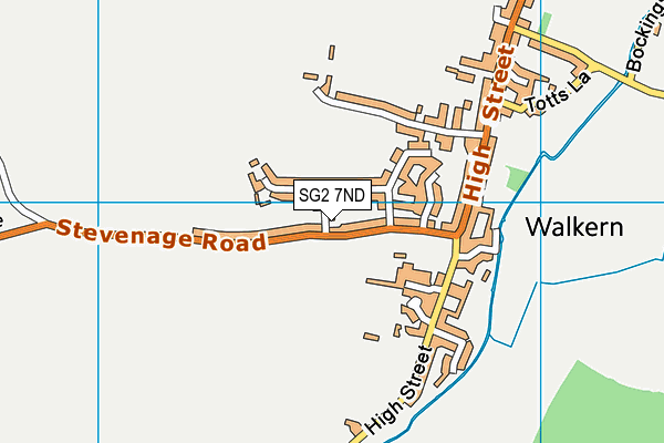 SG2 7ND map - OS VectorMap District (Ordnance Survey)