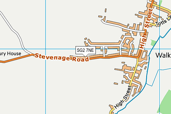 SG2 7NE map - OS VectorMap District (Ordnance Survey)