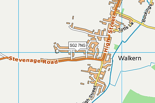 SG2 7NG map - OS VectorMap District (Ordnance Survey)