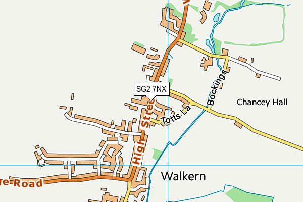 SG2 7NX map - OS VectorMap District (Ordnance Survey)