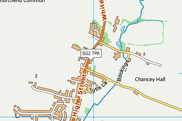 SG2 7PA map - OS VectorMap District (Ordnance Survey)