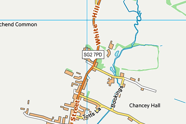 SG2 7PD map - OS VectorMap District (Ordnance Survey)