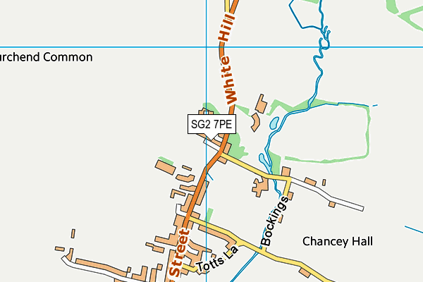 SG2 7PE map - OS VectorMap District (Ordnance Survey)