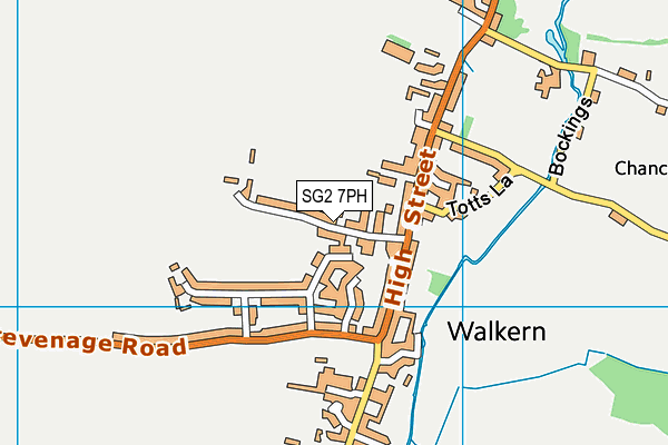 SG2 7PH map - OS VectorMap District (Ordnance Survey)