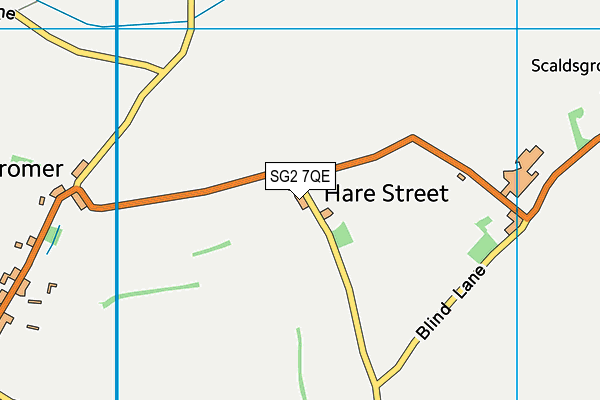 SG2 7QE map - OS VectorMap District (Ordnance Survey)