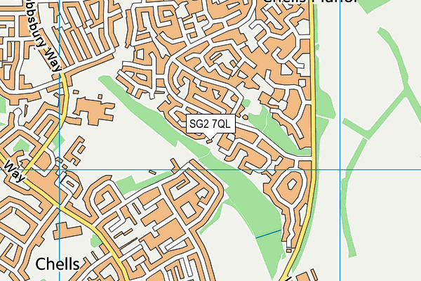 SG2 7QL map - OS VectorMap District (Ordnance Survey)