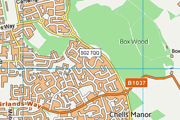 SG2 7QQ map - OS VectorMap District (Ordnance Survey)