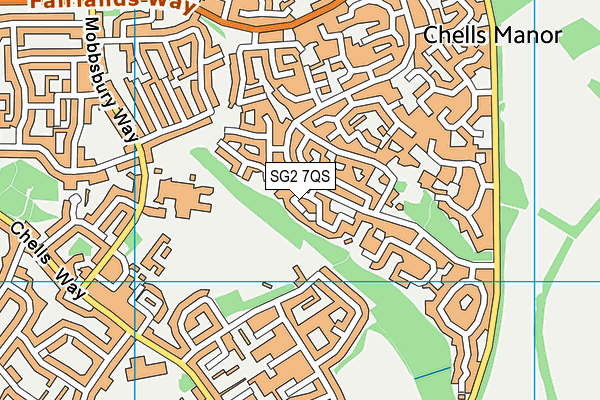 SG2 7QS map - OS VectorMap District (Ordnance Survey)
