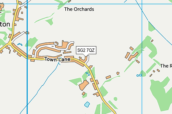 Benington Recreation Ground map (SG2 7QZ) - OS VectorMap District (Ordnance Survey)