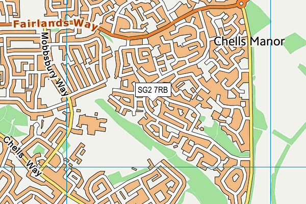 SG2 7RB map - OS VectorMap District (Ordnance Survey)