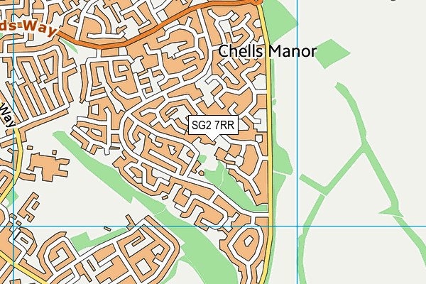 SG2 7RR map - OS VectorMap District (Ordnance Survey)