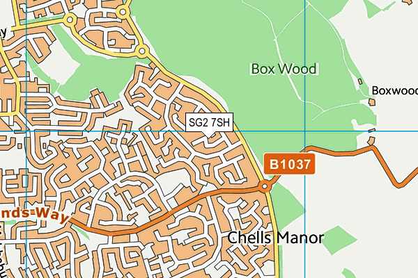 SG2 7SH map - OS VectorMap District (Ordnance Survey)
