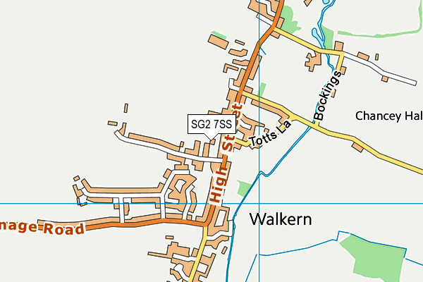 SG2 7SS map - OS VectorMap District (Ordnance Survey)