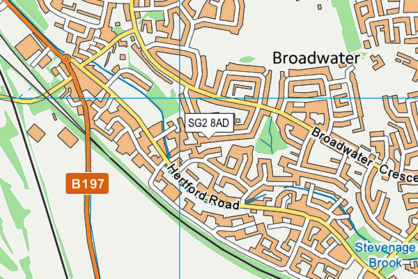 SG2 8AD map - OS VectorMap District (Ordnance Survey)