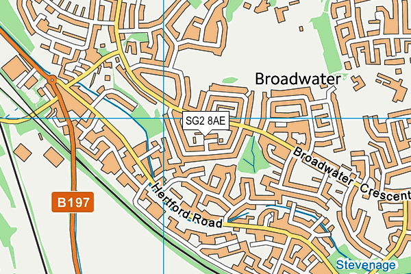 SG2 8AE map - OS VectorMap District (Ordnance Survey)