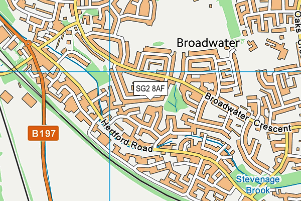 SG2 8AF map - OS VectorMap District (Ordnance Survey)