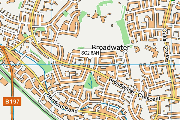 SG2 8AH map - OS VectorMap District (Ordnance Survey)